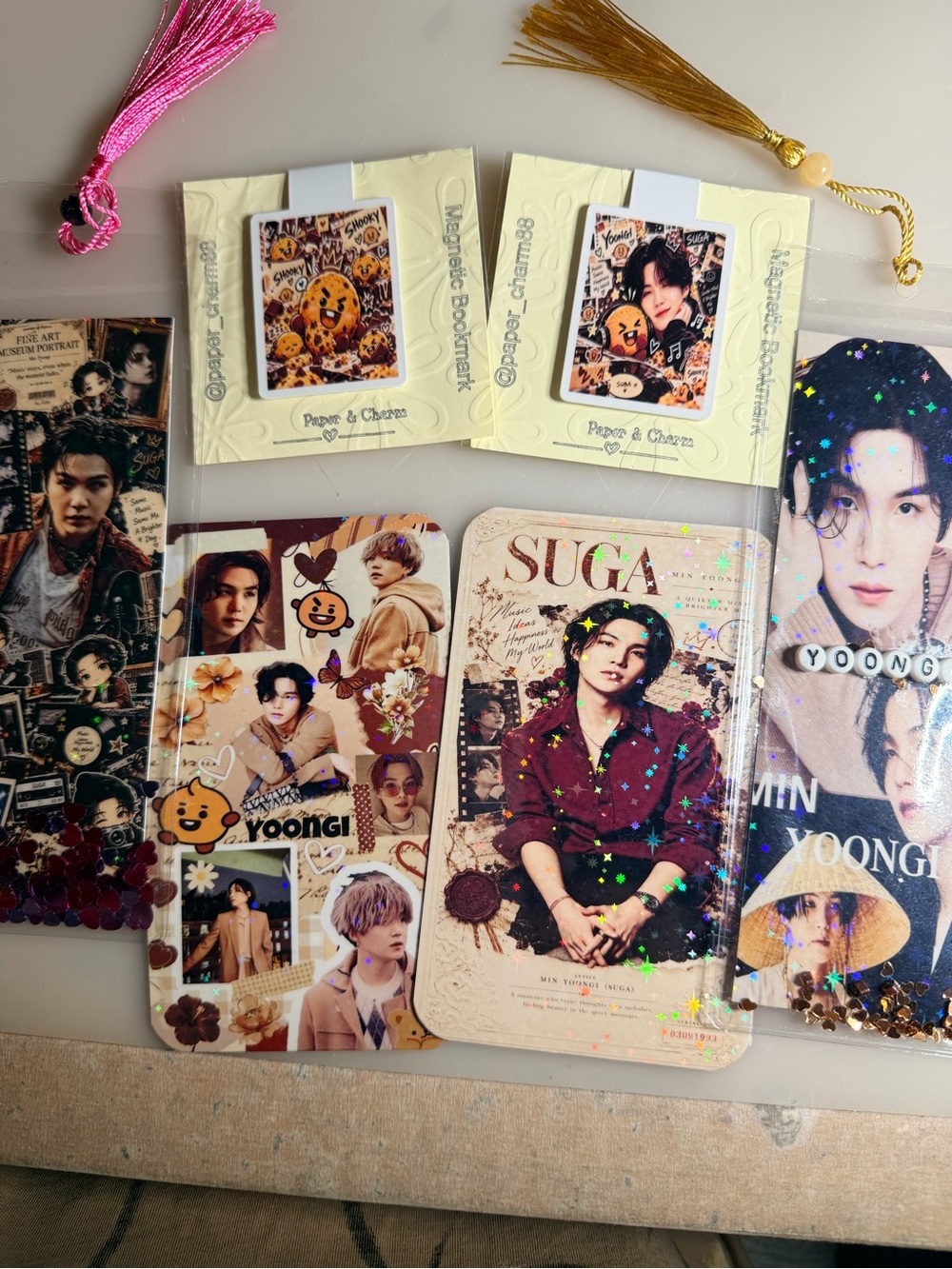 Set of 6 Yoongi Lomo Photo and Bookmarks